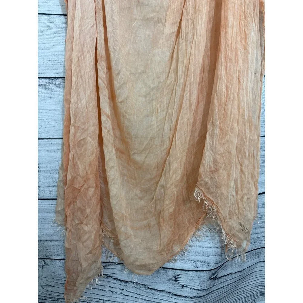 MM LaFleur Lightweight Crinkled Peachy Chic Scarf